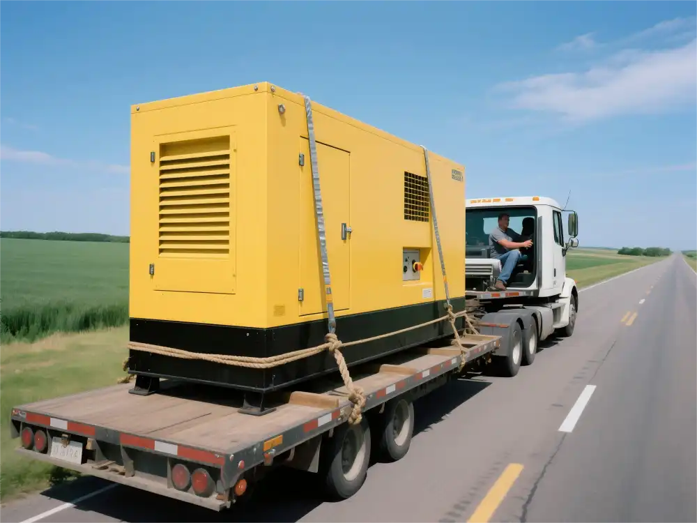 How do you transport a big diesel generator?